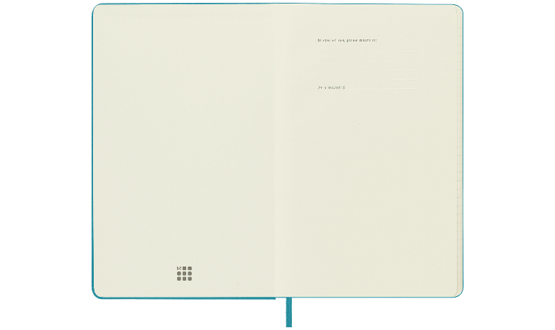 Moleskine Classic Collection Large Hard Cover Notebook - Reef Blue