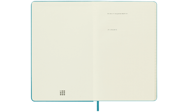 Moleskine Classic Collection Large Hard Cover Notebook - Reef Blue