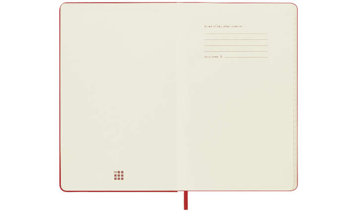 Moleskine Classic Collection Medium Hard Cover Notebook - Scarlet Red - Ruled