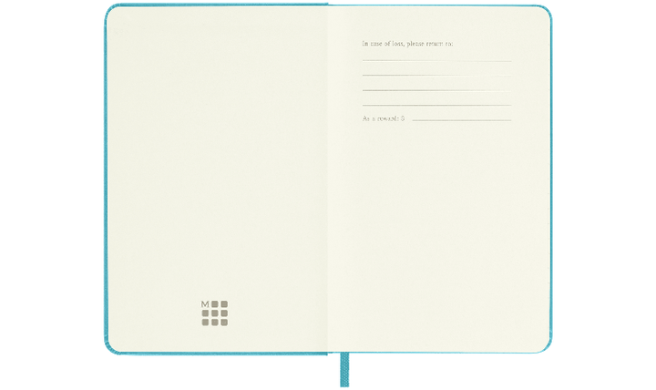 Moleskine Classic Collection Pocket Hard Cover Notebook - Reef Blue - Ruled