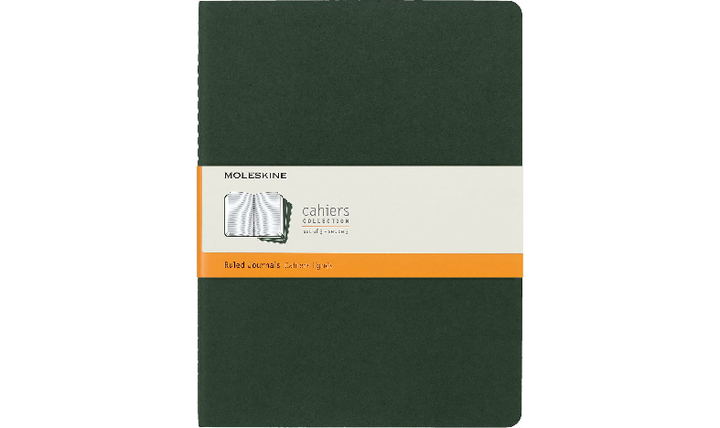 Moleskine Cahier Extra Large Journal 190x250 Myrtle Green - Plain or Ruled