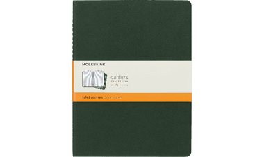 Moleskine Cahier Extra Large Journal 190x250 Myrtle Green - Plain or Ruled
