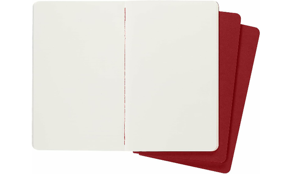 Moleskine Cahier Large Journal 135x210 Cranberry Red - Plain or Ruled