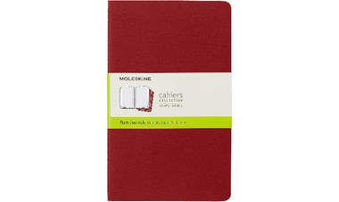 Moleskine Cahier Large Journal 135x210 Cranberry Red - Plain or Ruled