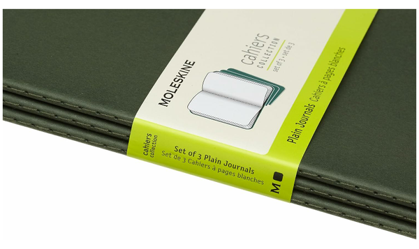 Moleskine Cahier Large Journal 135x210 Myrtle Green - Plain or Ruled