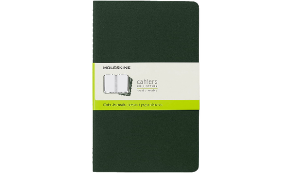 Moleskine Cahier Large Journal 135x210 Myrtle Green - Plain or Ruled