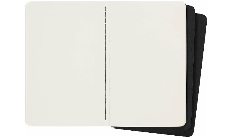 Carnet Moleskine Cahier Pocket - 3 Carnets à Points - Couverture Noire, Pages Ivoire - 9x14 Cm - Fermeture élastique
