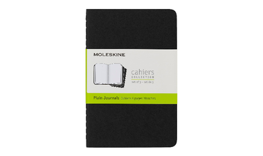 Moleskine Cahier Pocket Journal 90x140 Black - Dotted, Plain, Ruled or Squared