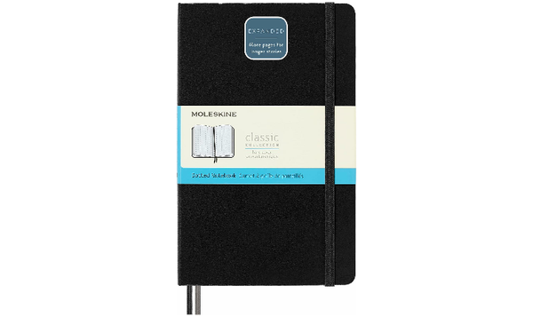 Moleskine Classic Collection Expanded Hard Cover Large Notebook - Black