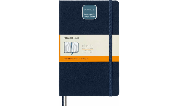 Moleskine Classic Collection Expanded Hard Cover Large Notebook - Sapphire Blue