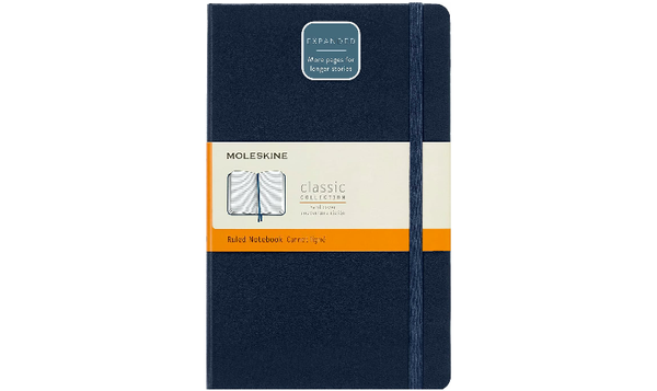 Moleskine Classic Collection Expanded Hard Cover Large Notebook - Sapphire Blue