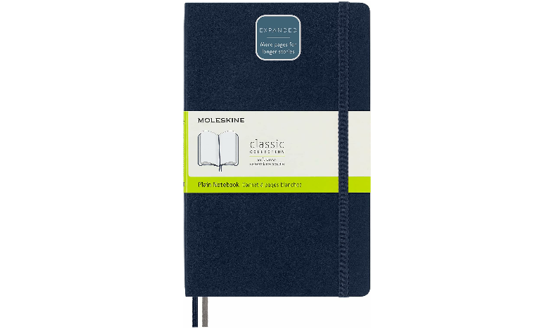 Moleskine Classic Collection Expanded Soft Cover Large Notebook - Sapphire Blue
