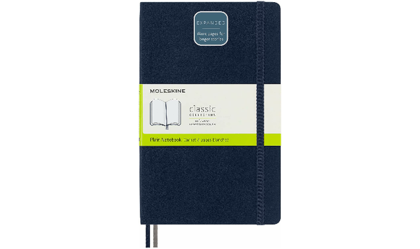 Moleskine Classic Collection Expanded Soft Cover Large Notebook - Sapphire Blue