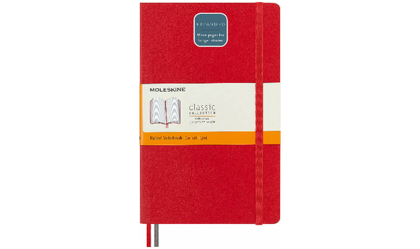 Moleskine Classic Collection Expanded Soft Cover Large Notebook - Scarlet Red