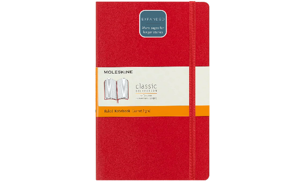Moleskine Classic Collection Expanded Soft Cover Large Notebook - Scarlet Red