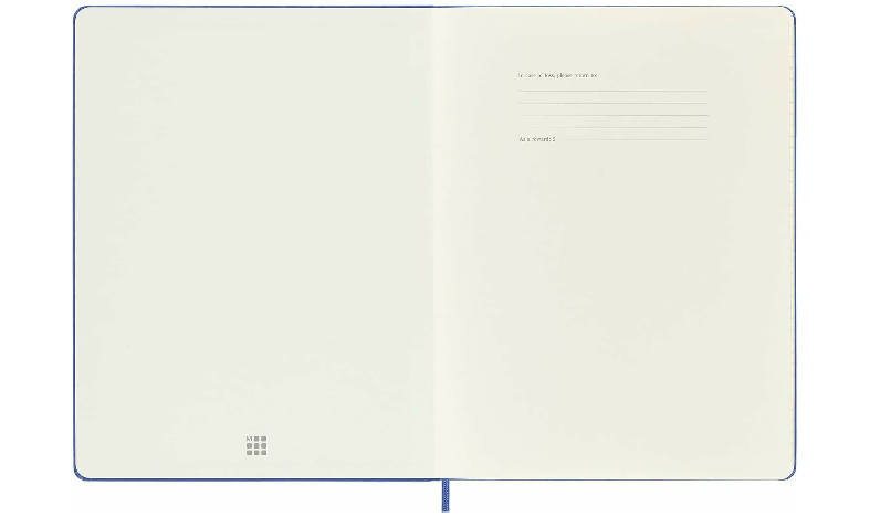 Moleskine Classic Collection Extra Large Hard Cover Notebook - Hydrangea Blue