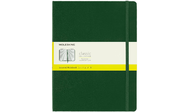 Moleskine Classic Collection Extra Large Hard Cover Notebook - Myrtle Green