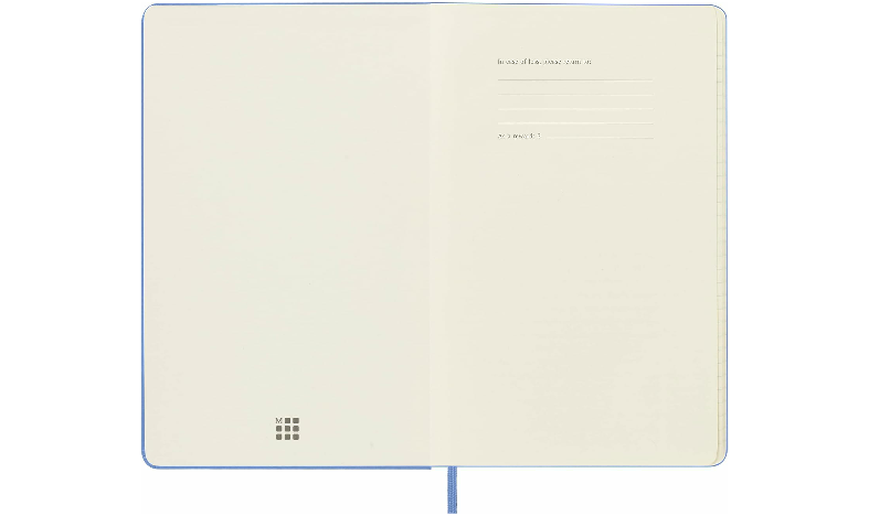 Moleskine Classic Collection Large Hard Cover Notebook - Hydrangea Blue
