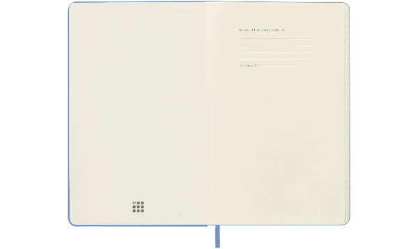 Moleskine Classic Collection Large Hard Cover Notebook - Hydrangea Blue