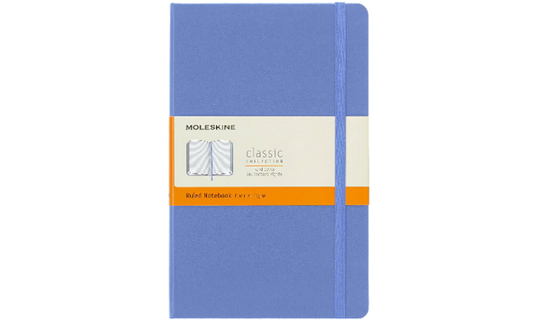 Moleskine Classic Collection Large Hard Cover Notebook - Hydrangea Blue