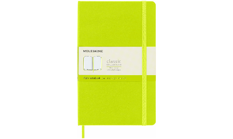 Moleskine Classic Collection Large Hard Cover Notebook - Lemon Green