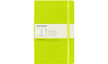 Moleskine Classic Collection Large Hard Cover Notebook - Lemon Green