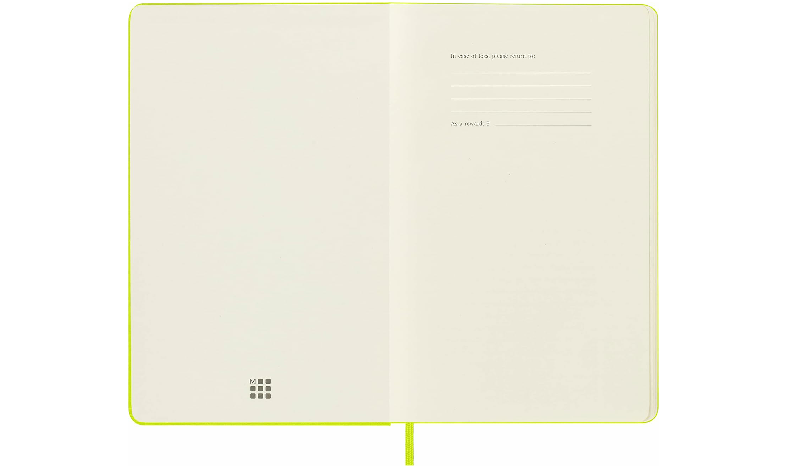 Moleskine Classic Collection Large Hard Cover Notebook - Lemon Green
