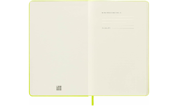 Moleskine Classic Collection Large Hard Cover Notebook - Lemon Green