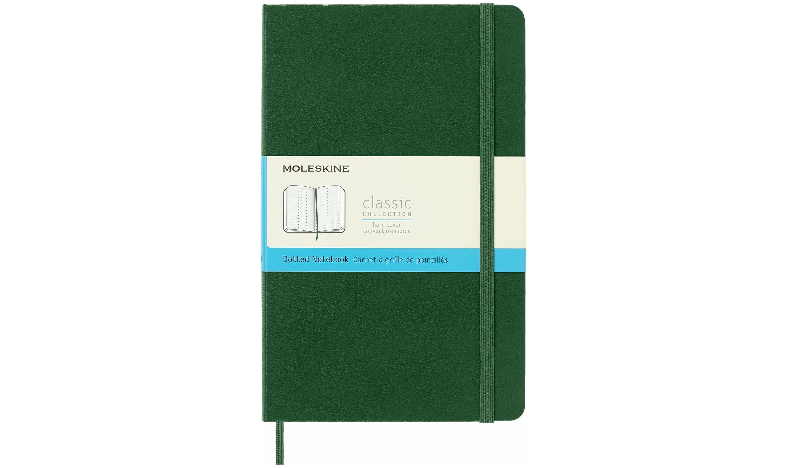 Moleskine Classic Collection Large Hard Cover Notebook - Myrtle Green