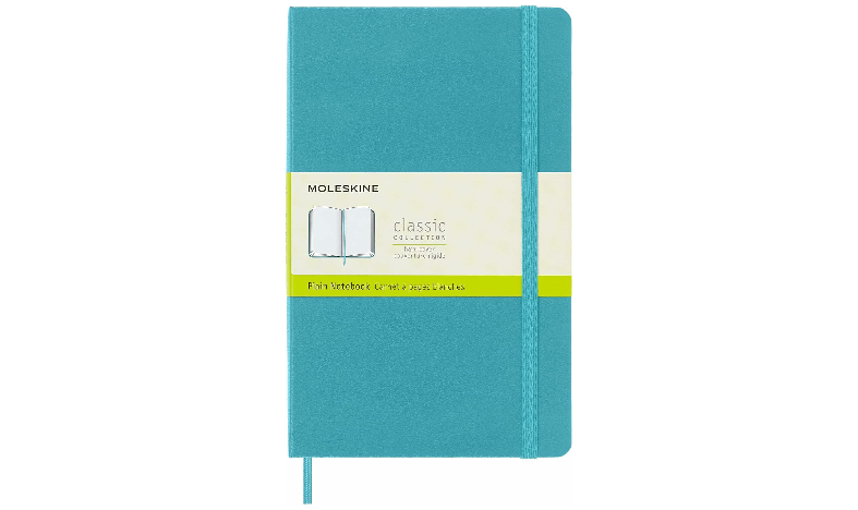 Moleskine Classic Collection Large Hard Cover Notebook - Reef Blue