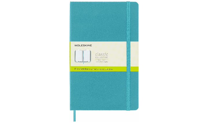 Moleskine Classic Collection Large Hard Cover Notebook - Reef Blue
