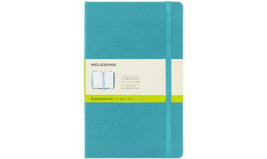Moleskine Classic Collection Large Hard Cover Notebook - Reef Blue