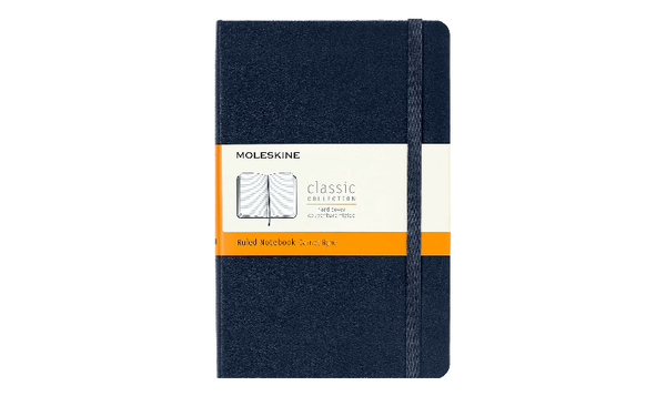 Moleskine Classic Collection Medium Hard Cover Notebook - Sapphire Blue - Ruled