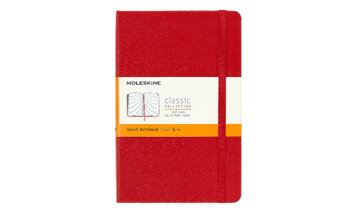 Moleskine Classic Collection Medium Hard Cover Notebook - Scarlet Red - Ruled