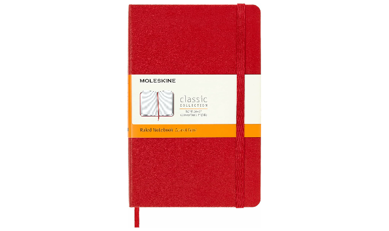 Moleskine Classic Collection Medium Hard Cover Notebook - Scarlet Red - Ruled