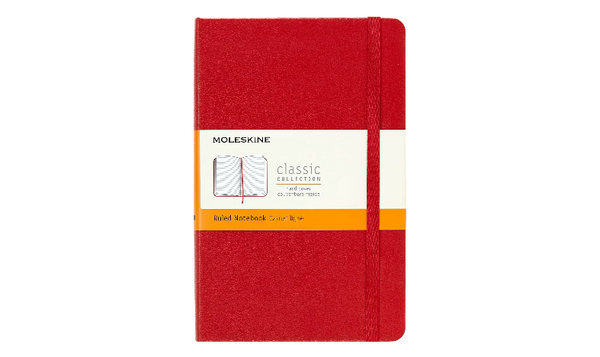 Moleskine Classic Collection Medium Hard Cover Notebook - Scarlet Red - Ruled