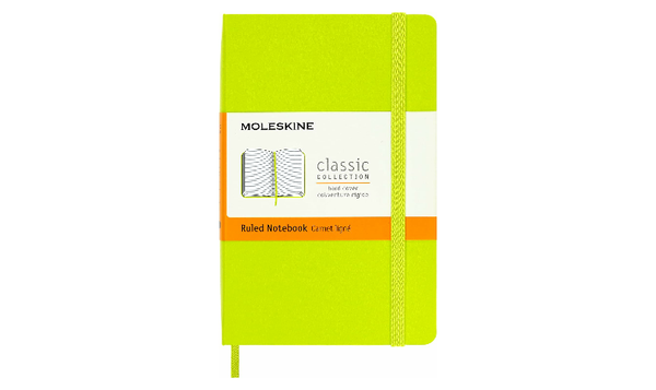 Moleskine Classic Collection Pocket Hard Cover Notebook - Lemon Green