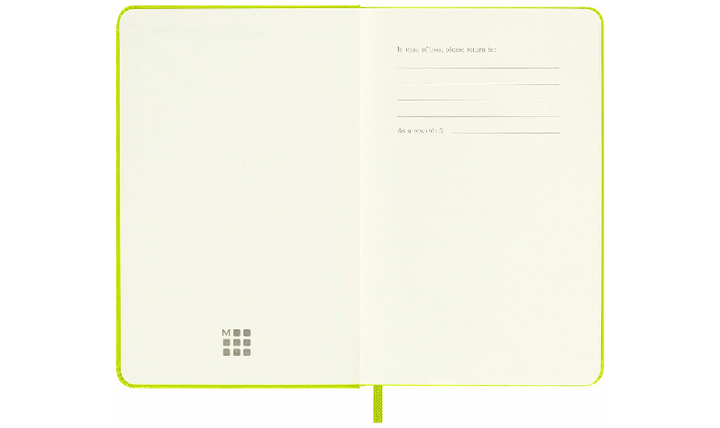 Moleskine Classic Collection Pocket Hard Cover Notebook - Lemon Green