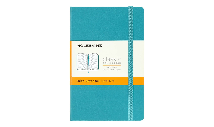 Moleskine Classic Collection Pocket Hard Cover Notebook - Reef Blue - Ruled