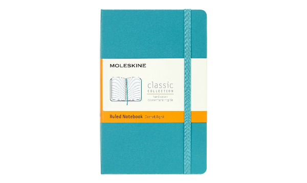 Moleskine Classic Collection Pocket Hard Cover Notebook - Reef Blue - Ruled