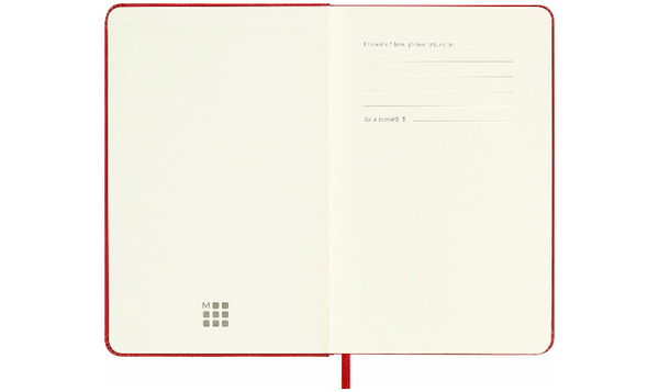 Moleskine Classic Collection Pocket Hard Cover Notebook - Scarlet Red
