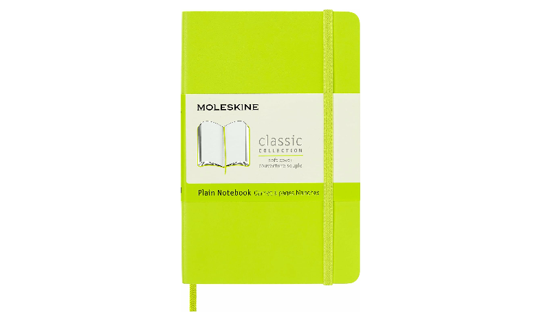 Moleskine Classic Collection Pocket Soft Cover Notebook - Lemon Green - Plain