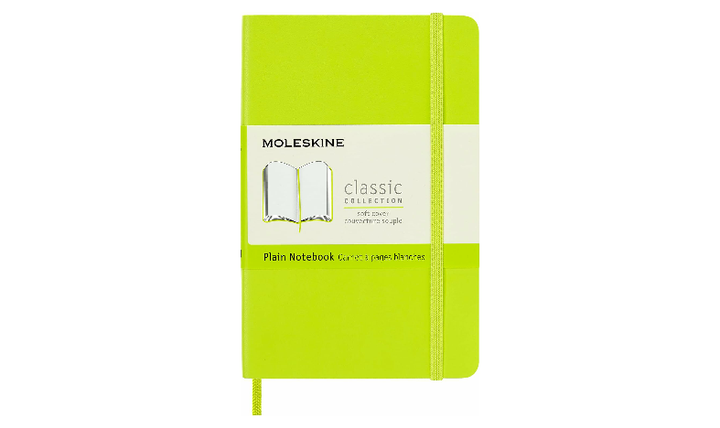 Moleskine Classic Collection Pocket Soft Cover Notebook - Lemon Green - Plain
