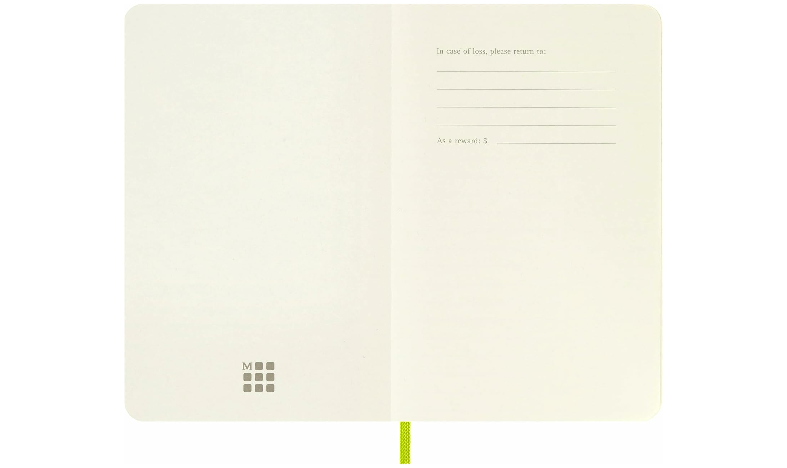 Moleskine Classic Collection Pocket Soft Cover Notebook - Lemon Green - Plain