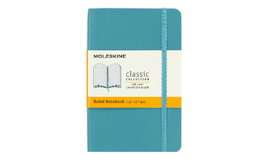 Moleskine Classic Collection Pocket Soft Cover Notebook - Reef Blue - Ruled