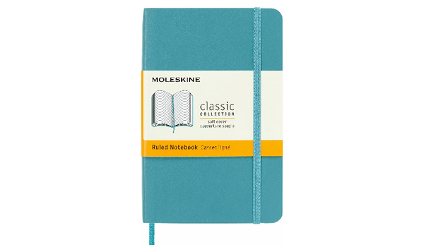 Moleskine Classic Collection Pocket Soft Cover Notebook - Reef Blue - Ruled