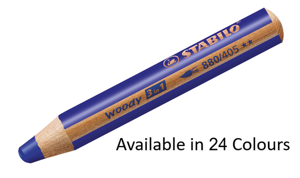 Multi-Talented Pencil - STABILO woody 3 in 1 - Assorted Pack Sizes & Colours