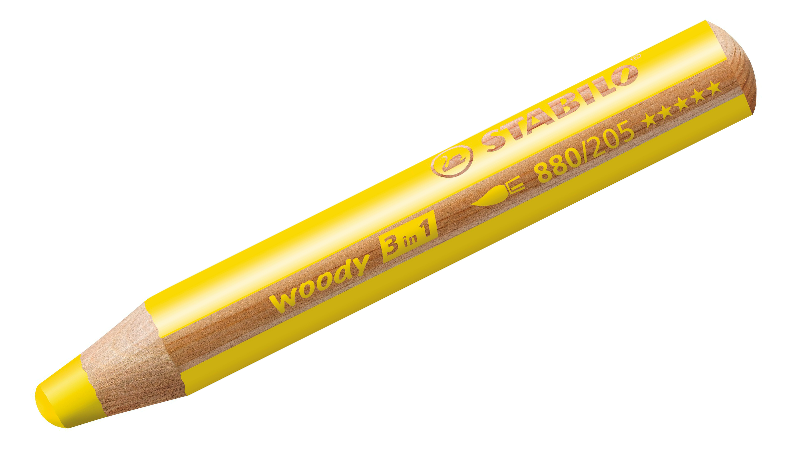 Multi-Talented Pencil - STABILO woody 3 in 1 - Pack of 10 - Assorted Colours with Sharpener