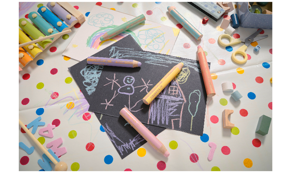 Multi-Talented Pencil - STABILO woody 3 in 1 - Pack of 18 - Assorted Standard and Pastel Colours with Sharpener and Paint Brush