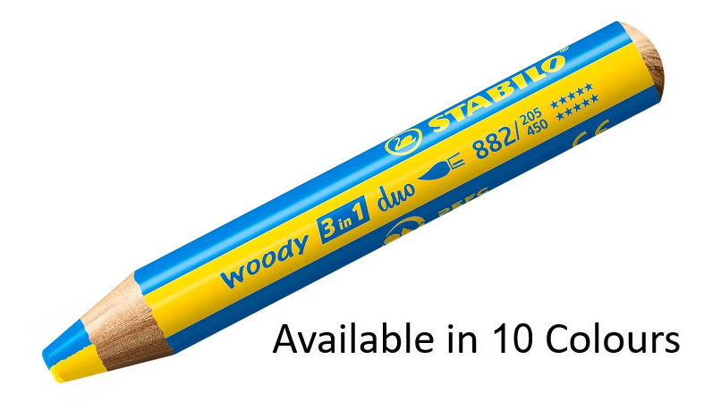 Multi-Talented Pencil - STABILO woody 3 in 1 duo - Assorted Pack Sizes &amp; Colours